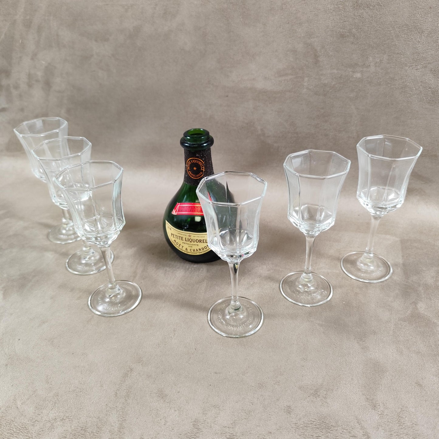 Service de 6 verres à liqueur Petite Liquorelle Möet & Chandon Made in France Vintage 1980