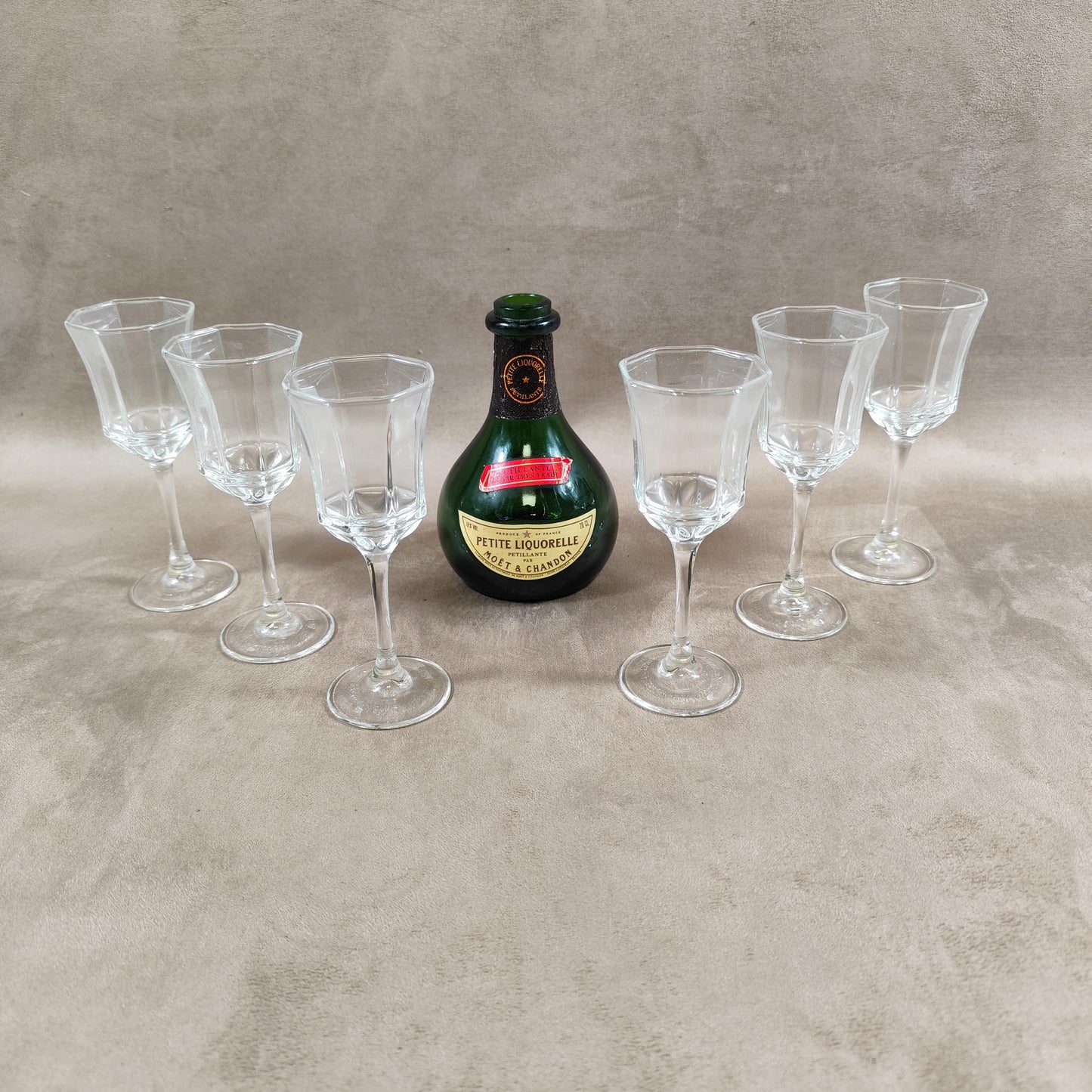 Service de 6 verres à liqueur Petite Liquorelle Möet & Chandon Made in France Vintage 1980