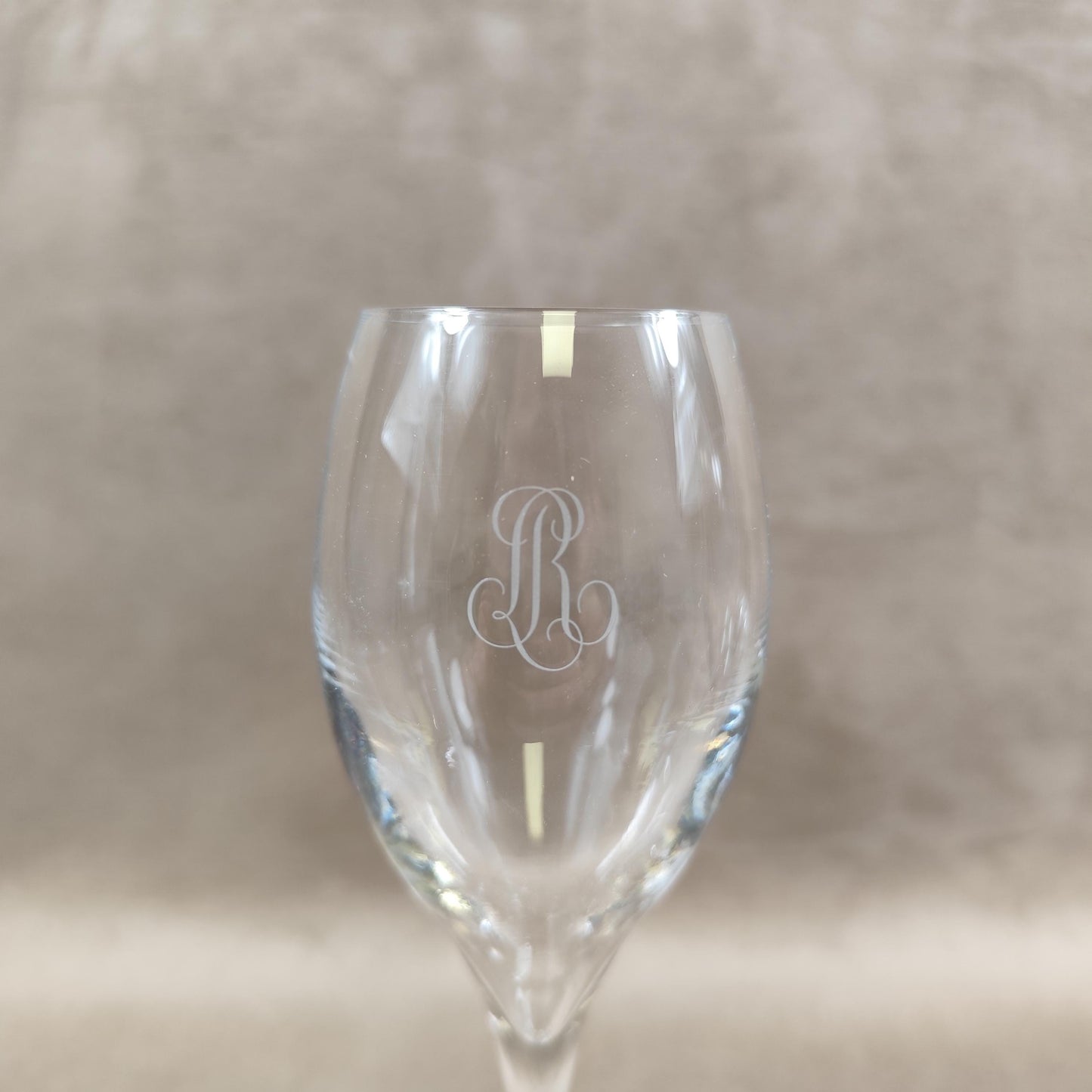 Lot de 2 flutes en verre Champagne Louis Roederer Reims Made in France Vintage 1980