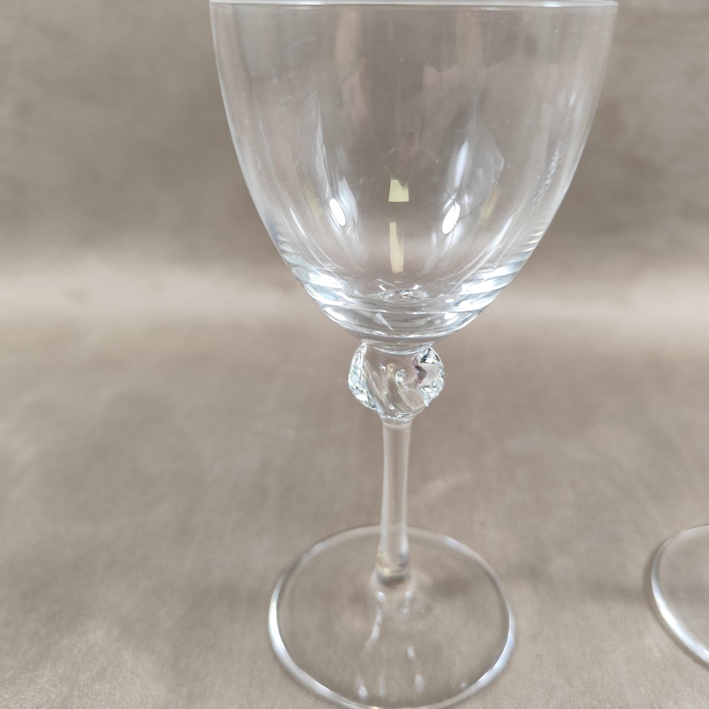 Lot de 2 verres DAUM en cristal Made in France Vintage 1960