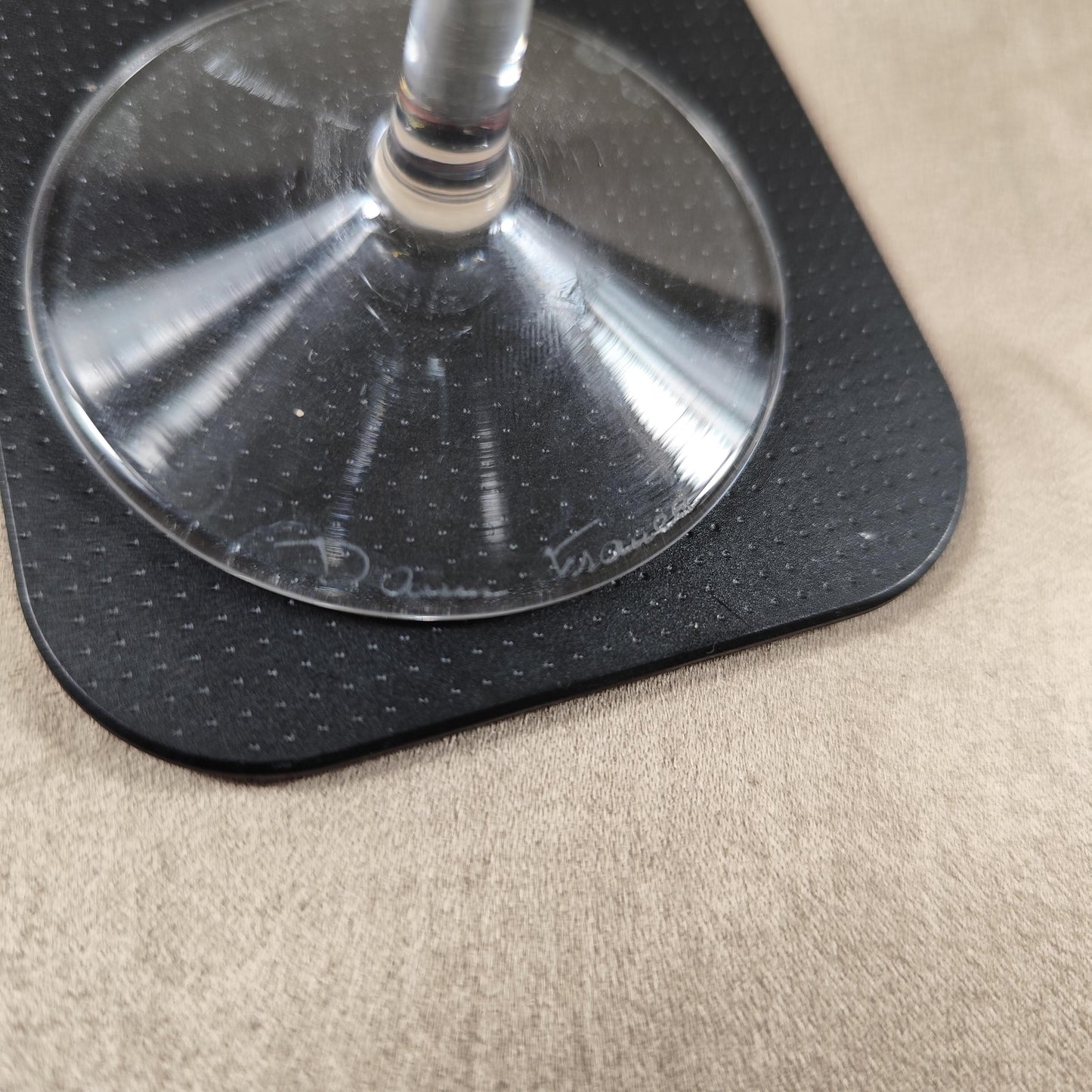 Lot de 2 verres DAUM en cristal Made in France Vintage 1960