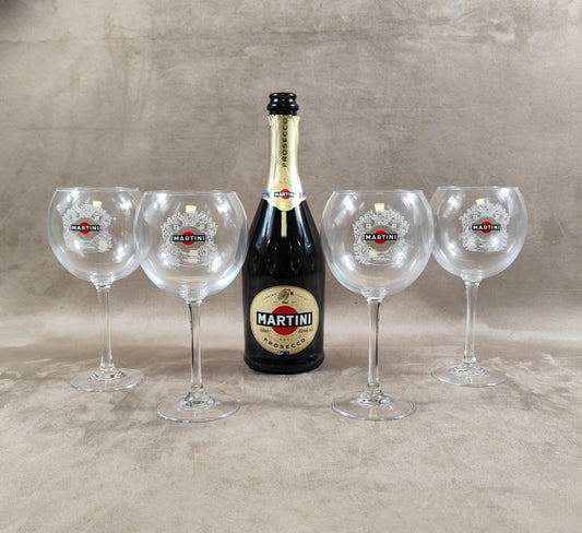 Lot de 4 verres Martini Made in France Vintage 1990