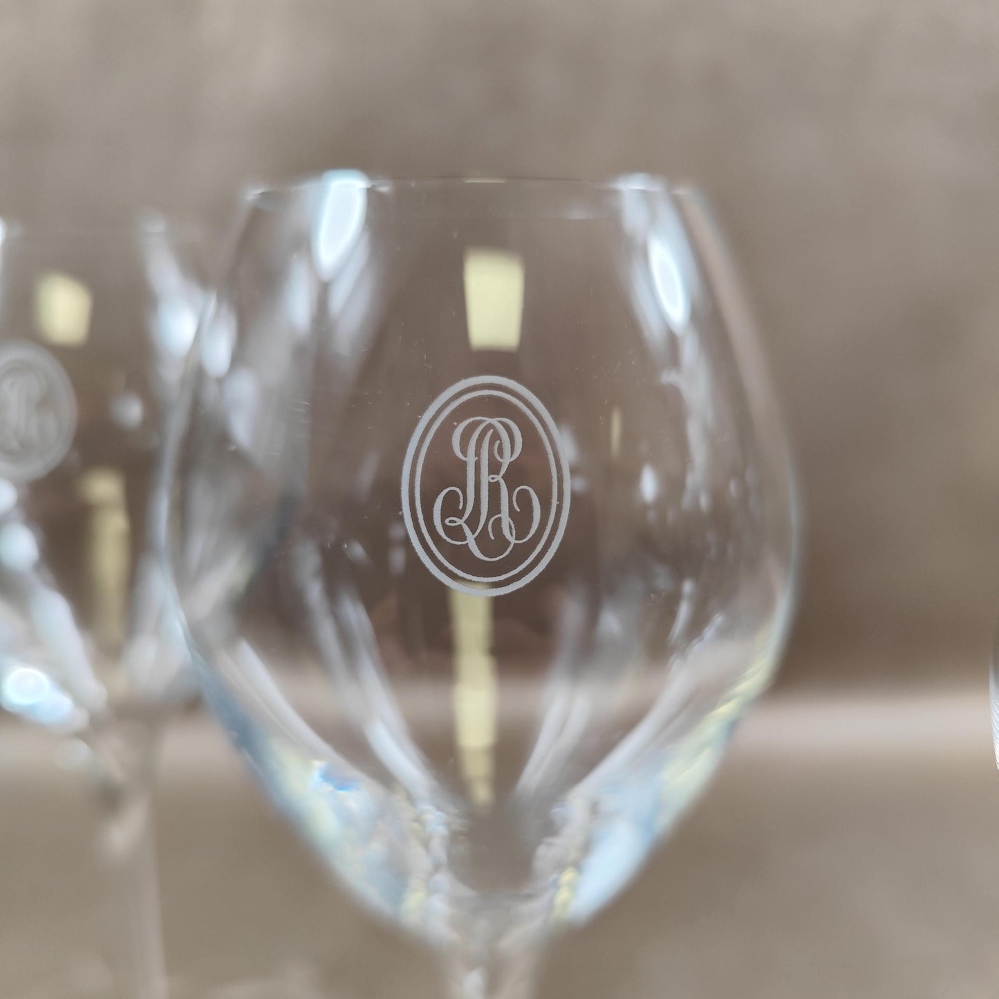 RARE Lot de 6 flutes en Cristal Champagne Louis Roederer Reims Made in France Vintage 1980