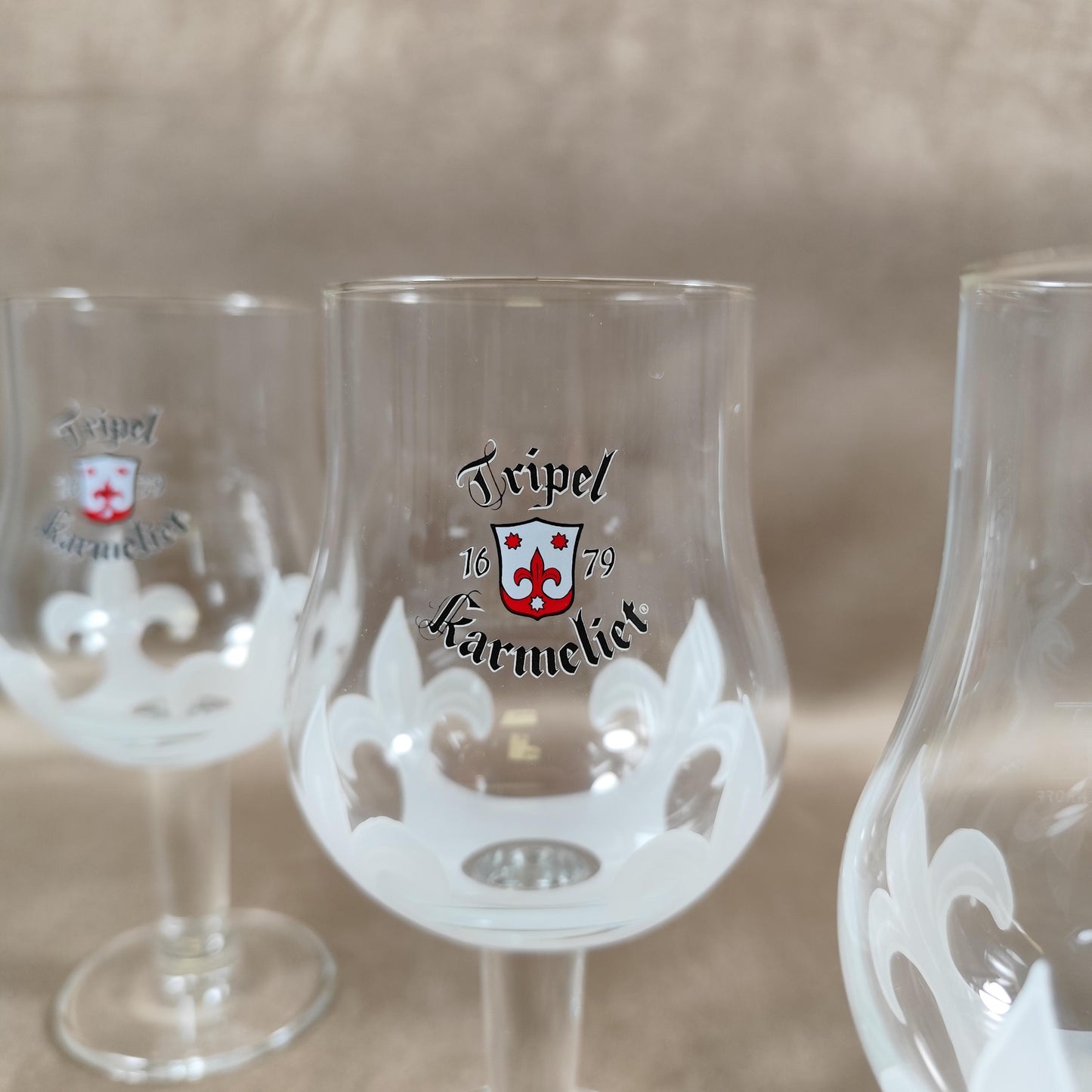 Lot de 6 verres à bière Tripel Karmeliet Made in France Vintage 2000