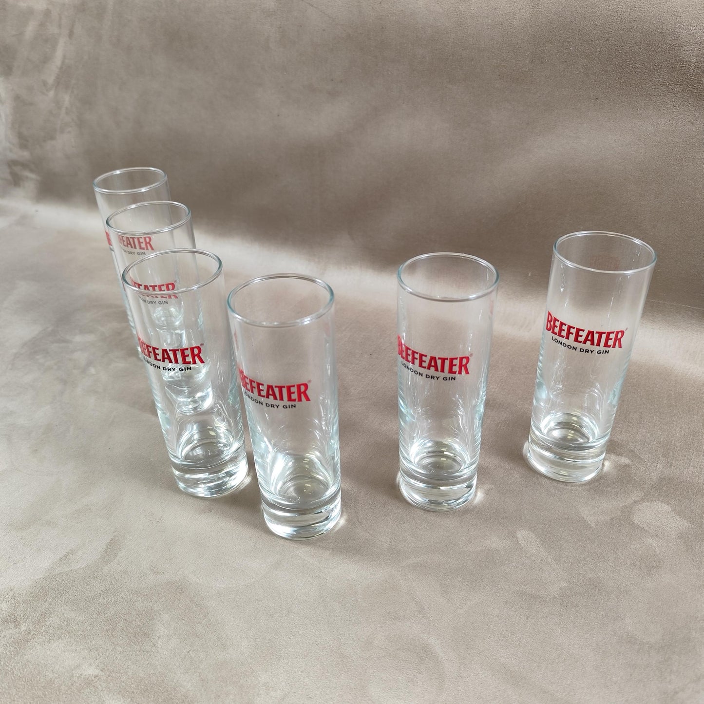 Lot de 6 verres Beefeater london dry gin Made in France Vintage 1980