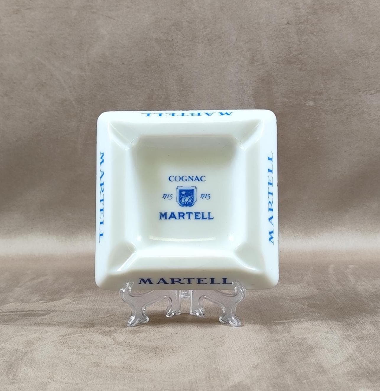 Cendrier en verre Cognac Martell Made in France Vintage 1980