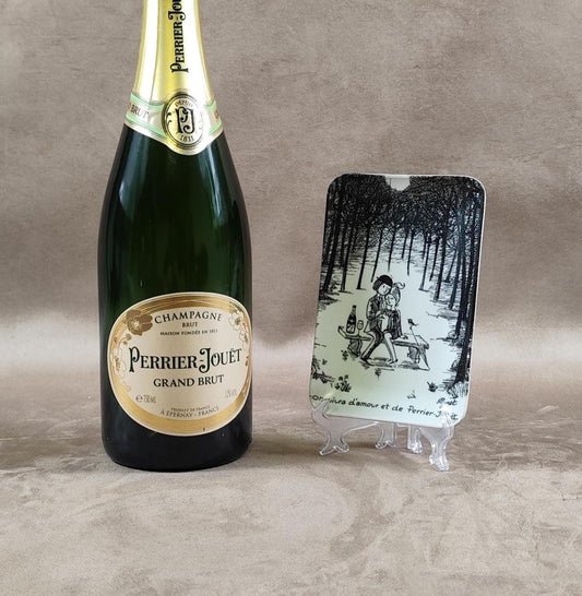 Cendrier Perrier-Jouët en plastique par Peynet Made in France Vintage 1990