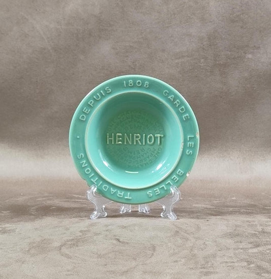Cendrier Publicitaire Champagne Henriot en Faience de Jean Luce Made in France Vintage 1980