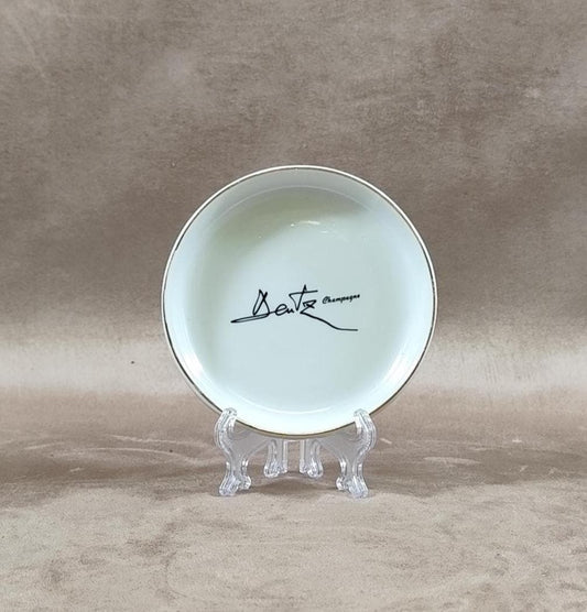 Cendrier Publicitaire Champagne Deutz en Faience de Villenauxe Made In France Vintage 1970