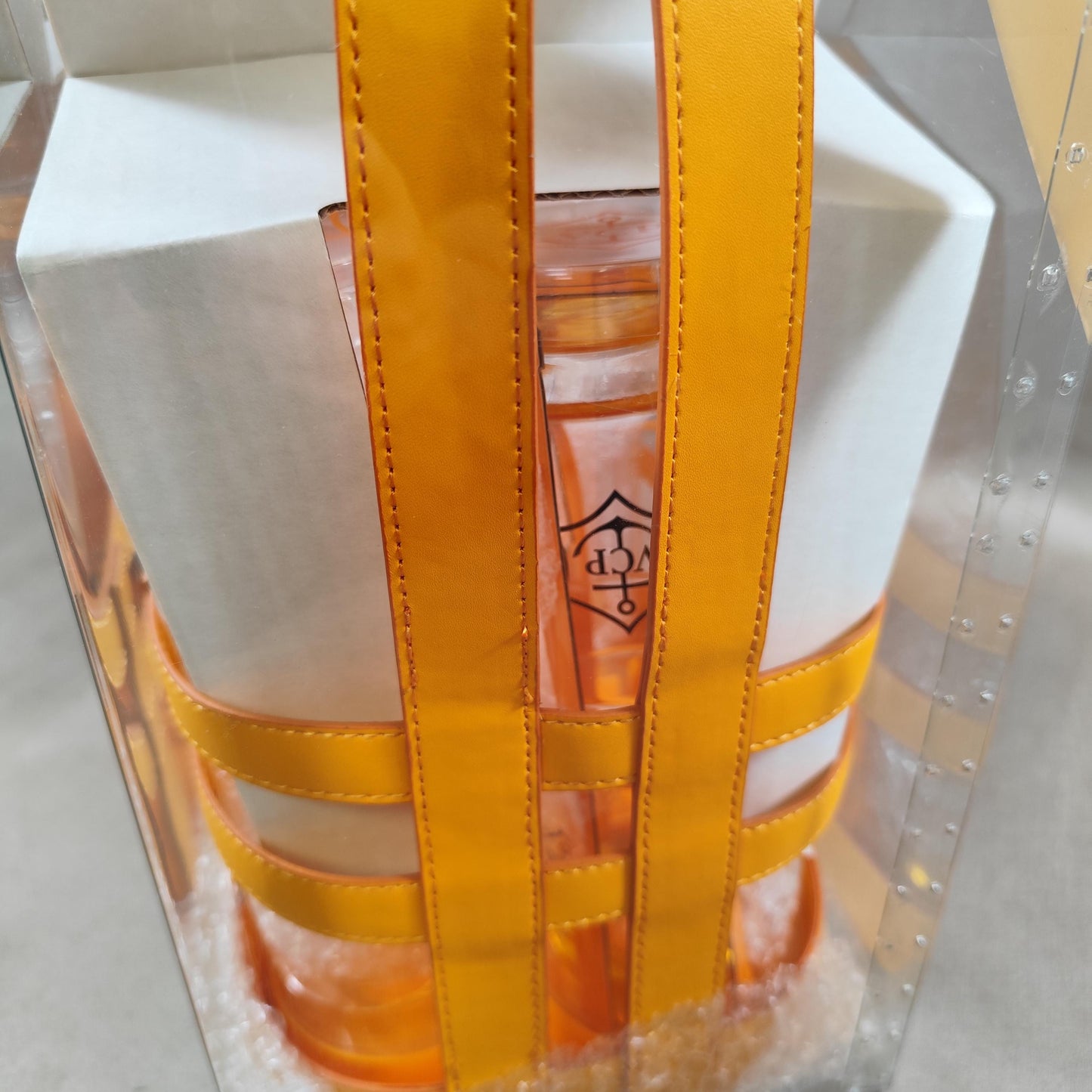 RARE "Yellow basket" Champagne Veuve Clicquot Flutes Trendy Verrines Tablier Made in France Vintage 2000
