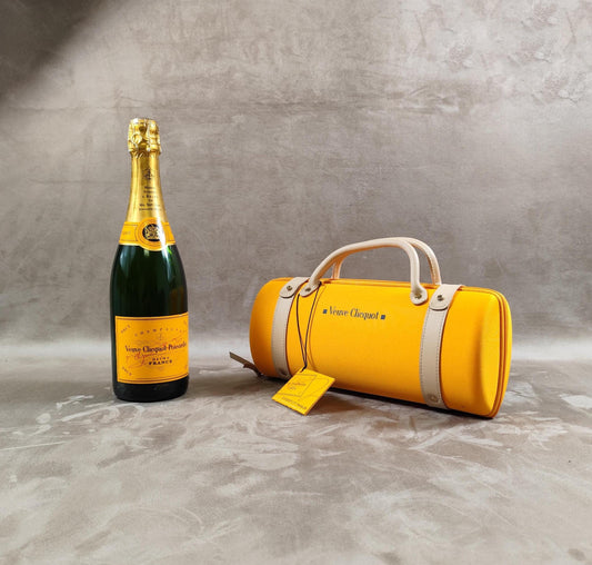 Sac Veuve Clicquot pour demi bouteille de champagne Made in France Vintage 1990