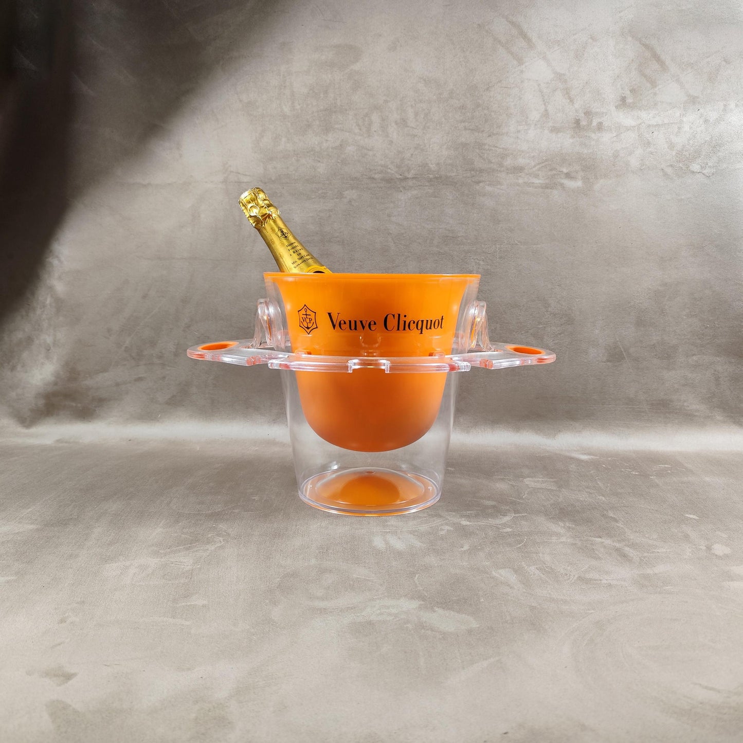 VERY RARE Veuve Clicquot seau à champagne de la gamme Trendy avec un porte flutes integré Made in France Vintage 1990
