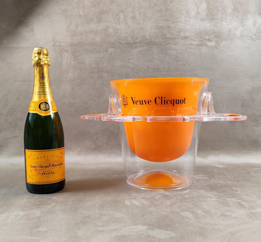 VERY RARE Veuve Clicquot seau à champagne de la gamme Trendy avec un porte flutes integré Made in France Vintage 1990