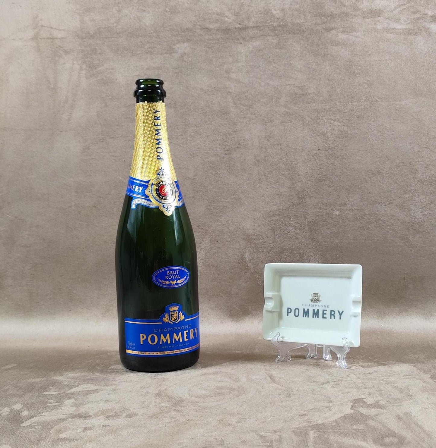 Cendrier publicitaire Champagne Pommery par Artoria Made in France Vintage 1970