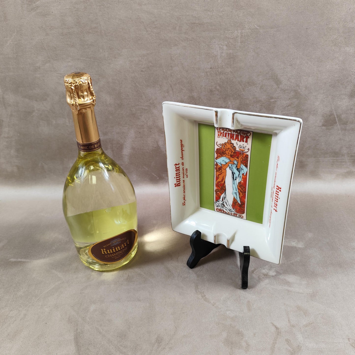 RARE Cendrier Publicitaire Champagne Ruinart Made in France Vintage 1970