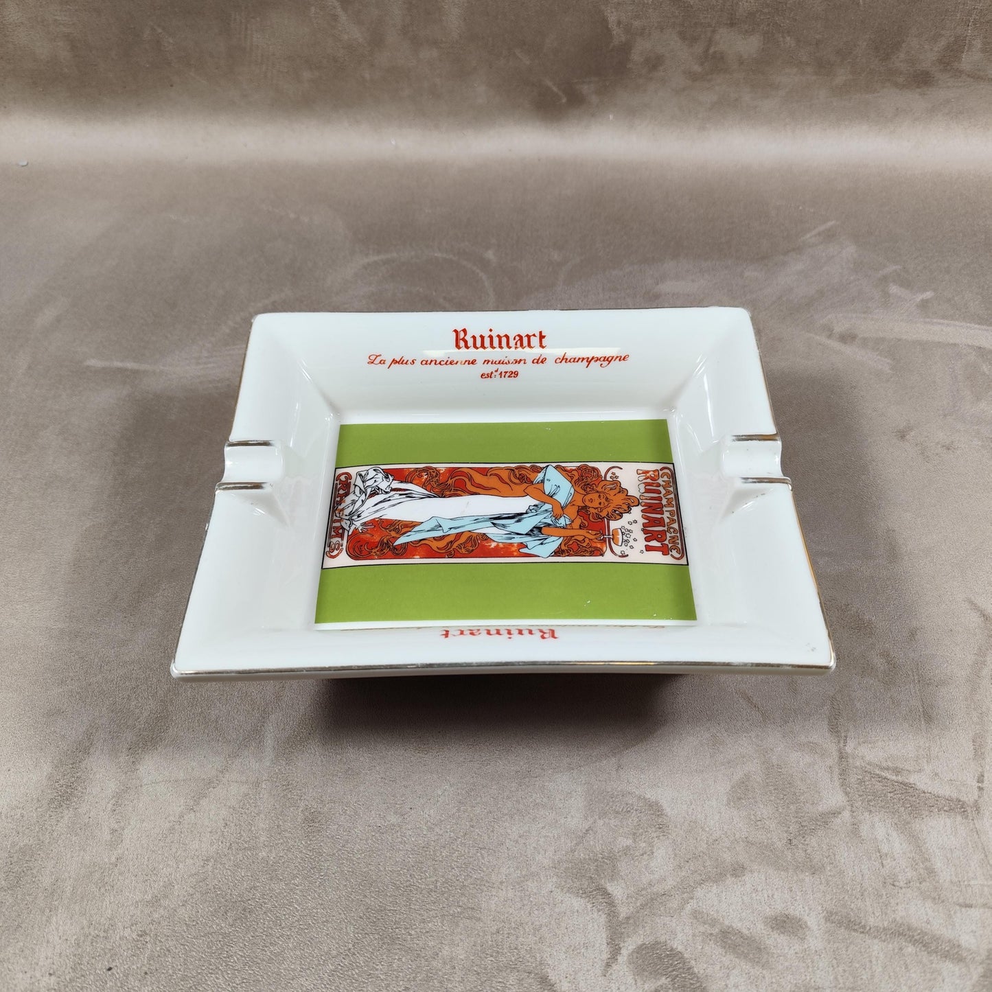 RARE Cendrier Publicitaire Champagne Ruinart Made in France Vintage 1970