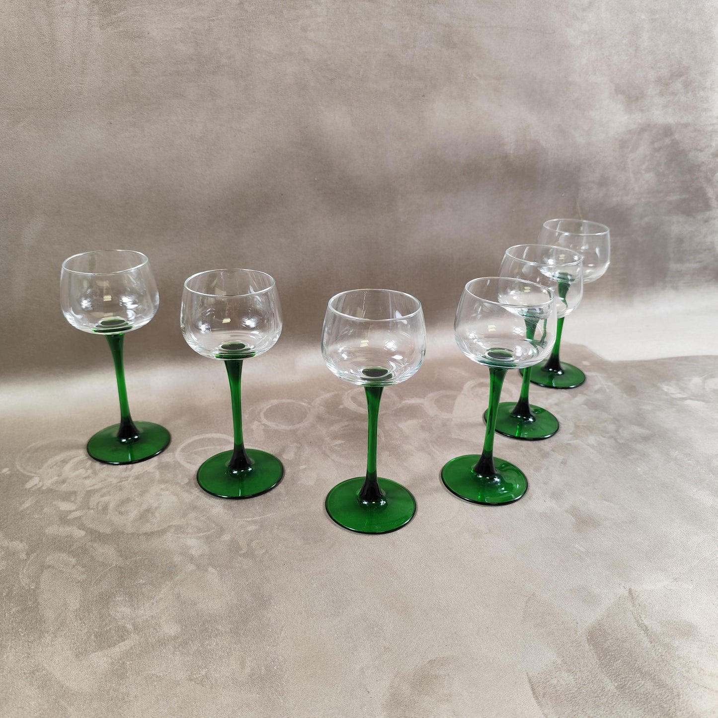 Lot de 6 verres à Riesling Made in France Vintage 1980