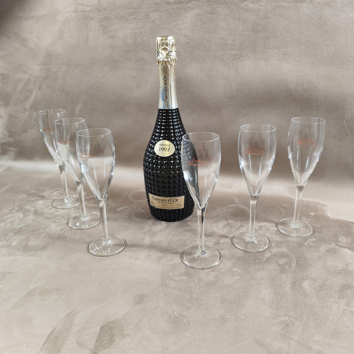 Lot de 6 flutes à Champagne Nicolas Feuillatte Palme d'or Made in France Vintage 1990