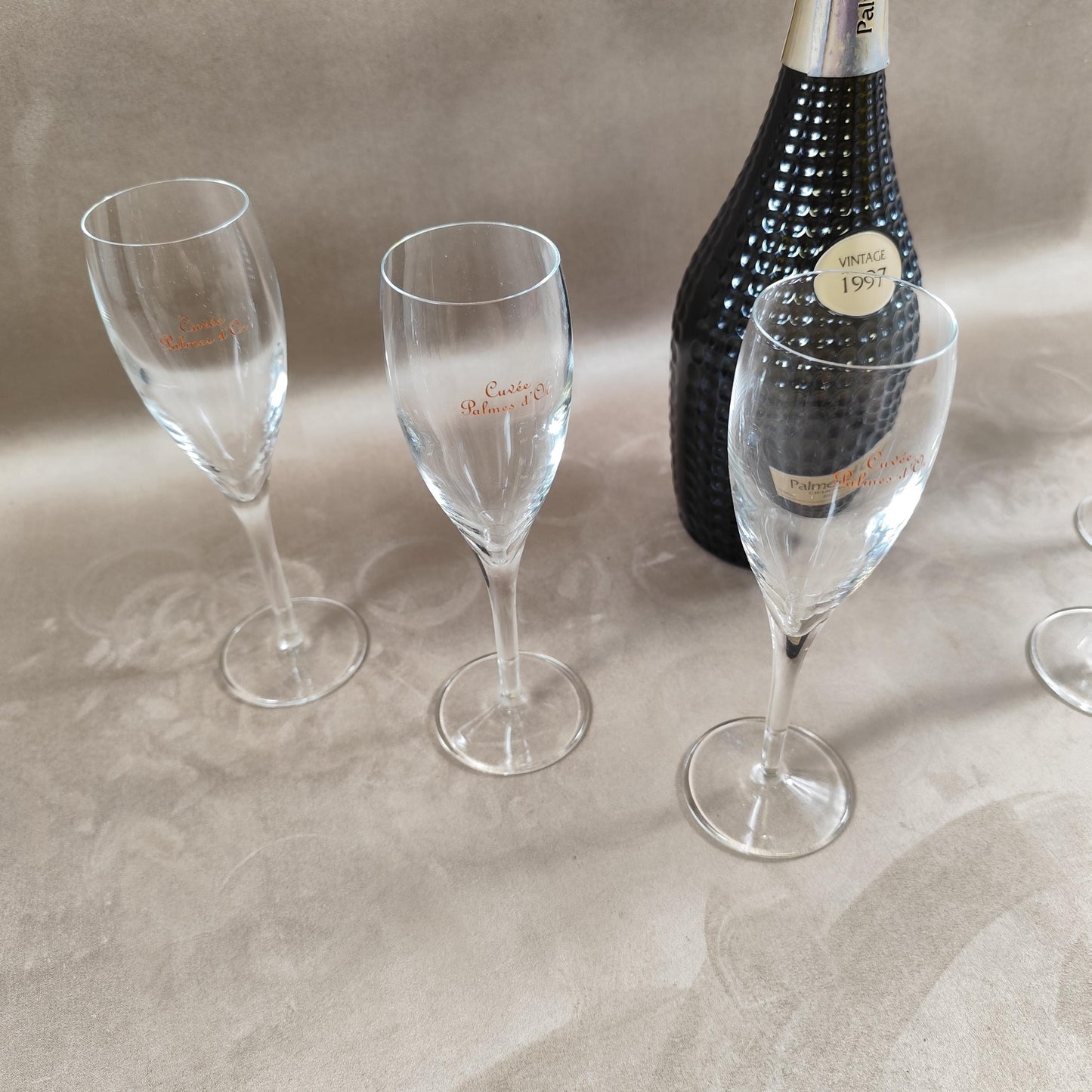 Lot de 6 flutes à Champagne Nicolas Feuillatte Palme d'or Made in France Vintage 1990