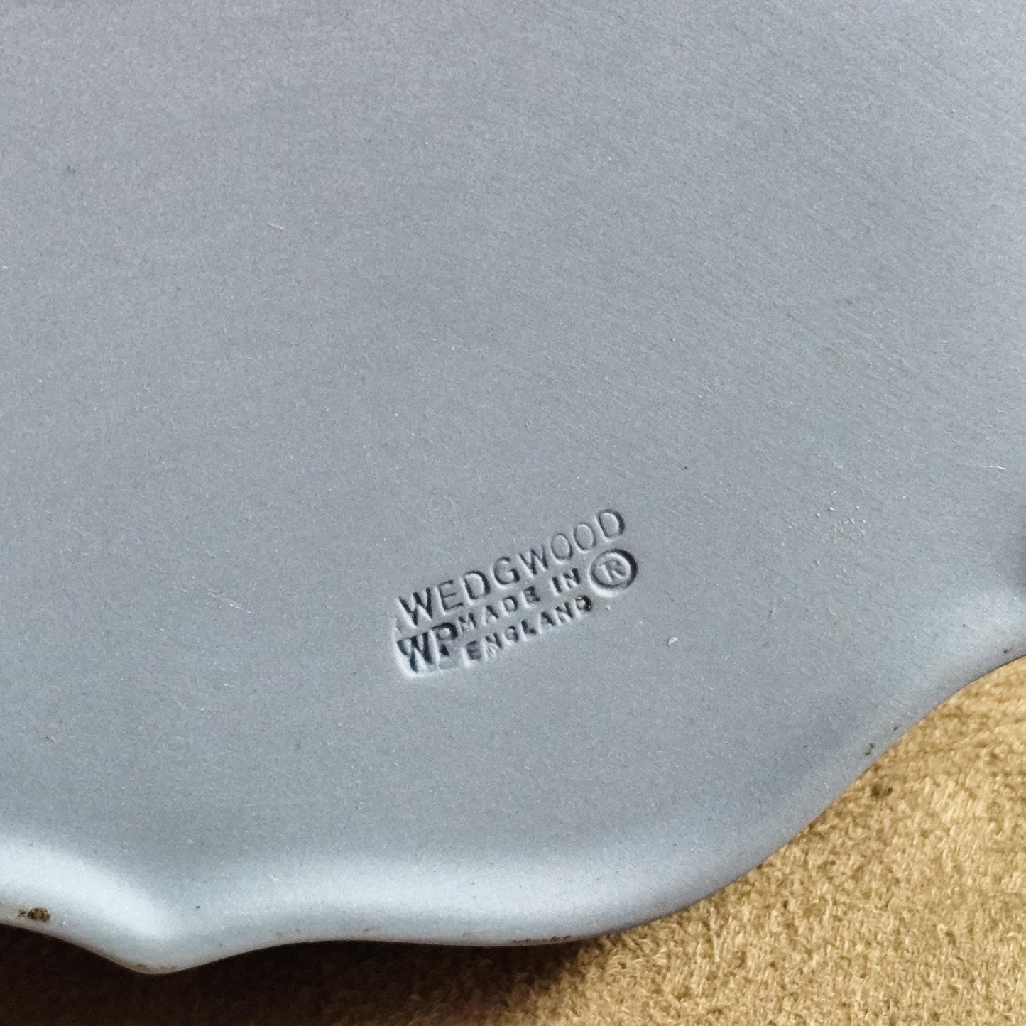 Petite boite à savon Jaspeware en biscuit bleu Wedgwood Made in England Vintage 1970