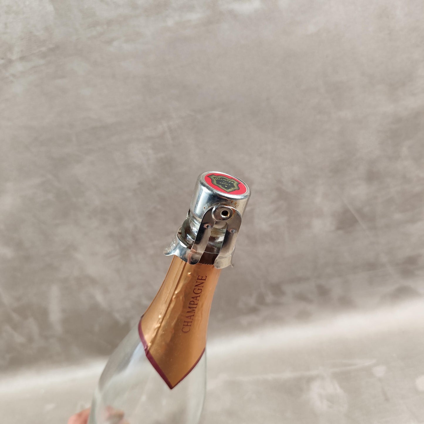 Bouchon stoppeur Bollinger en métal pour bouteille de champagne Made in France 1970