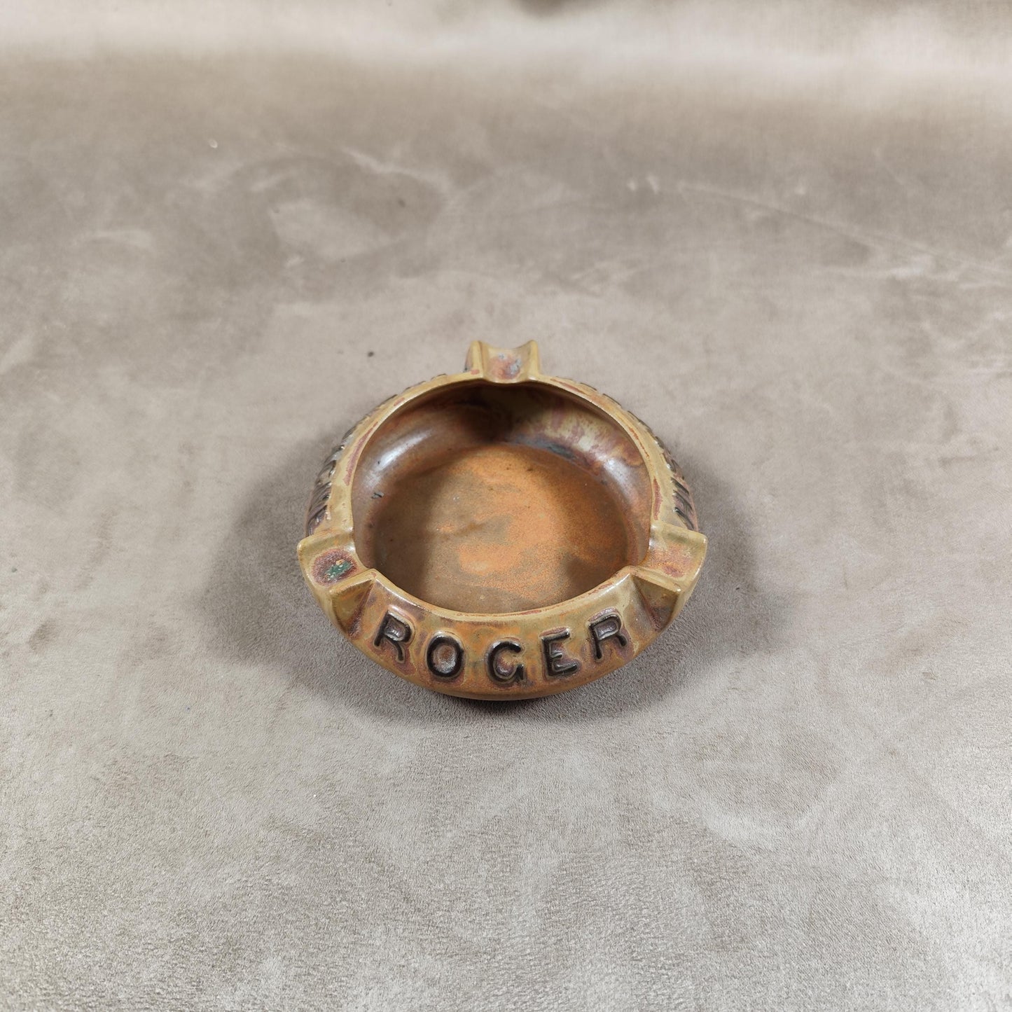 Cendrier Publicitaire Champagne Roger Hissette en faience Made in France Vintage 1970