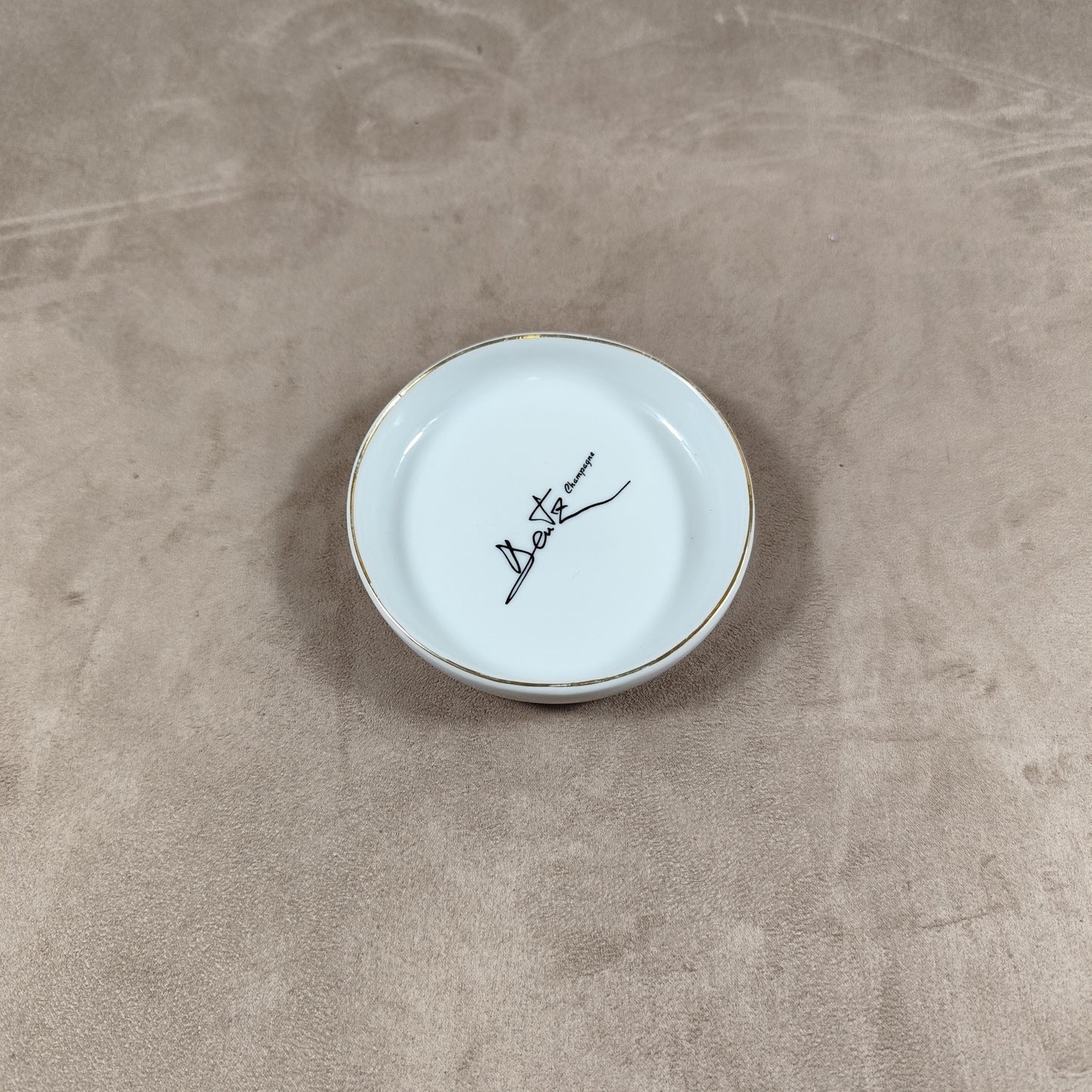 Cendrier Publicitaire Champagne Deutz en Faience de Villenauxe Made In France Vintage 1970