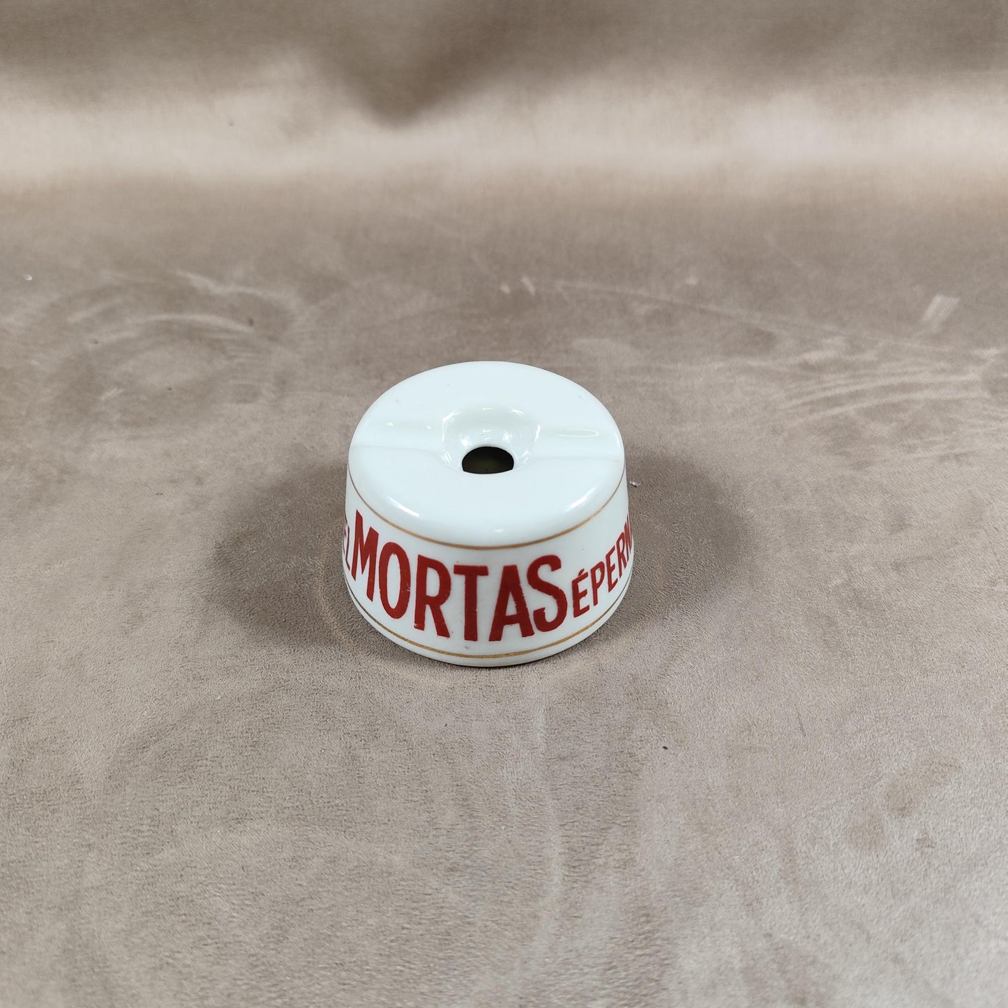RARE Cendrier Publicitaire Champagne Marcel Mortas Epernay en faience Made in France Vintage 1970