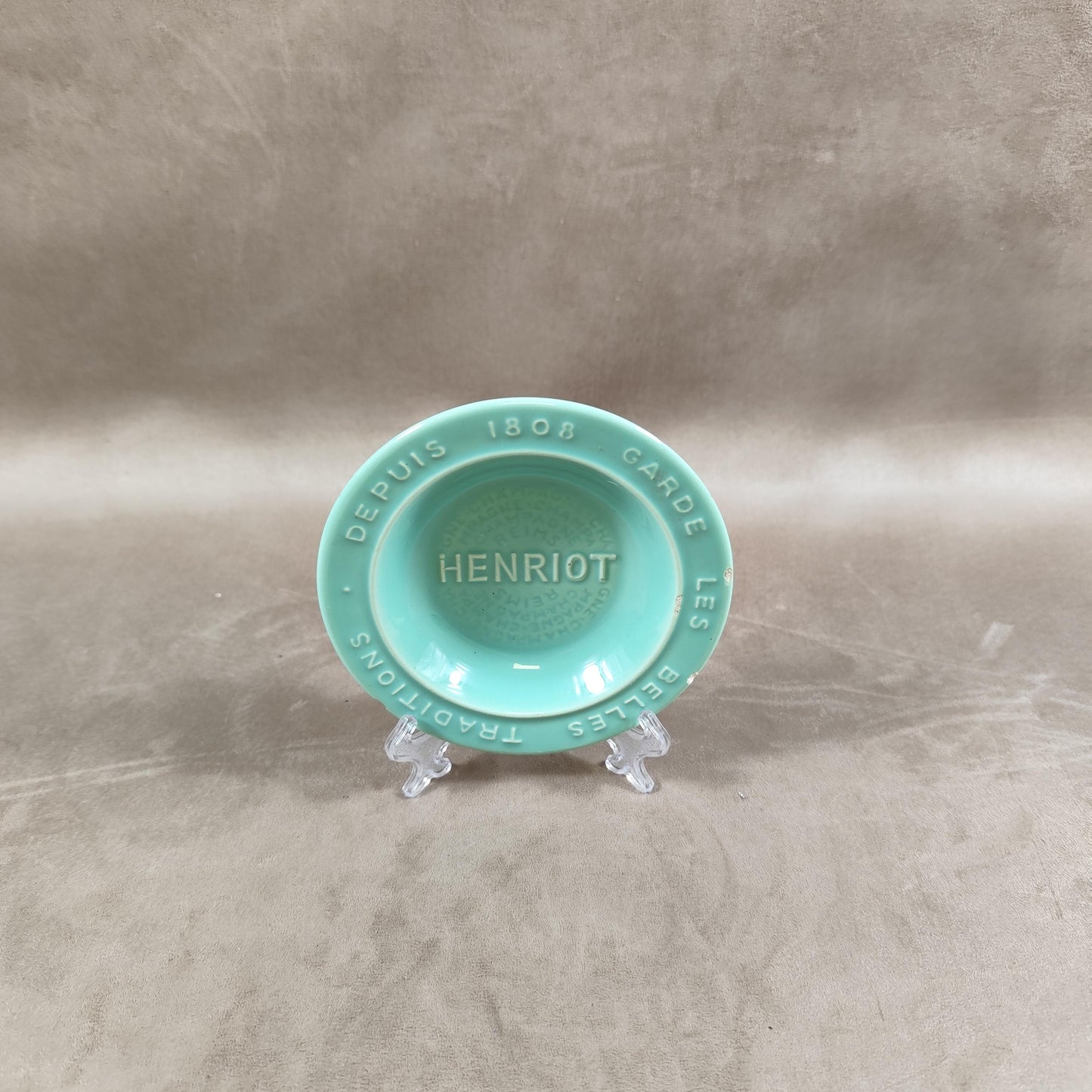 Cendrier Publicitaire Champagne Henriot en Faience de Jean Luce Made in France Vintage 1980