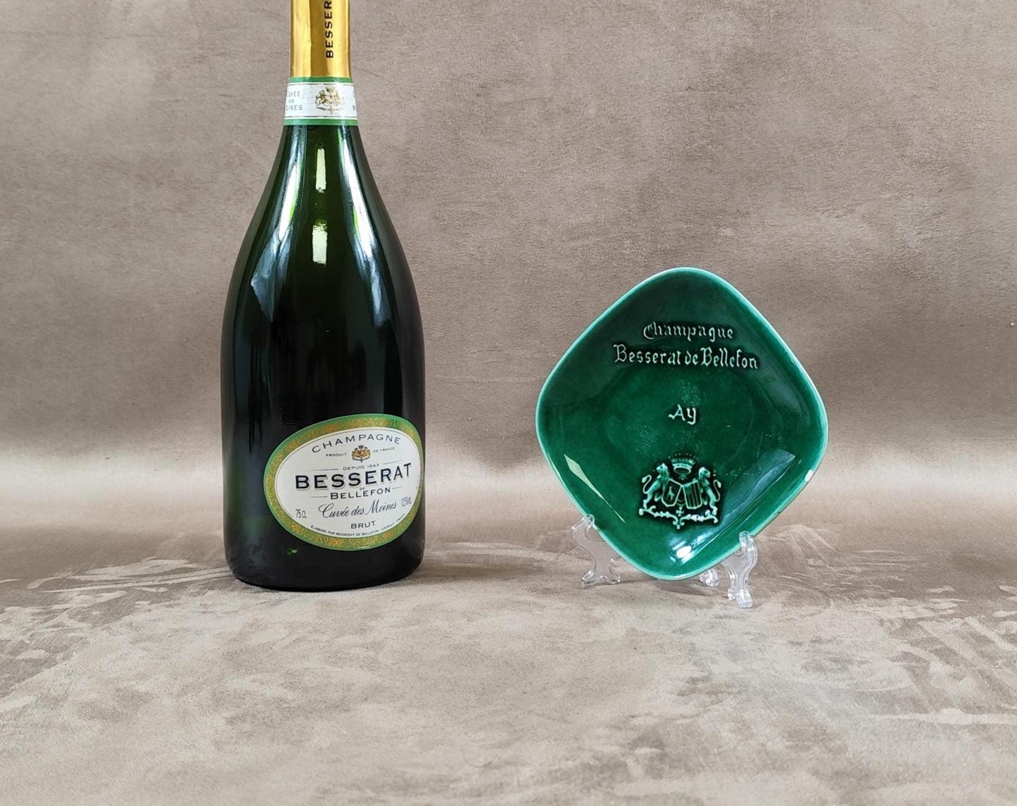 Cendrier Publicitaire Champagne Edmond Besserat Champagne Made in France Vintage 1970