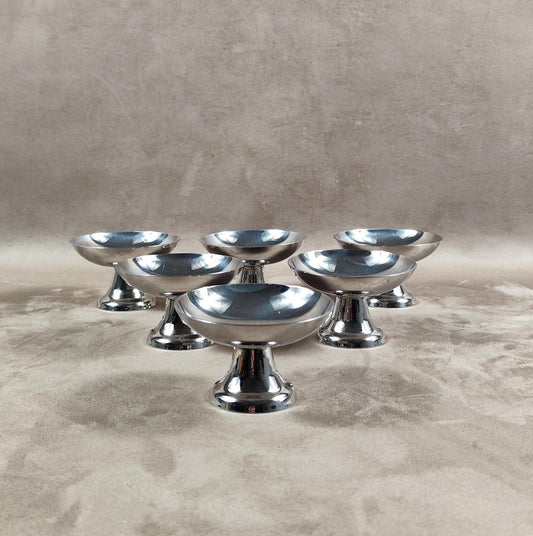 Lot de 6 coupes à glace en inox 18/10 vintage Made in France Vintage 1980