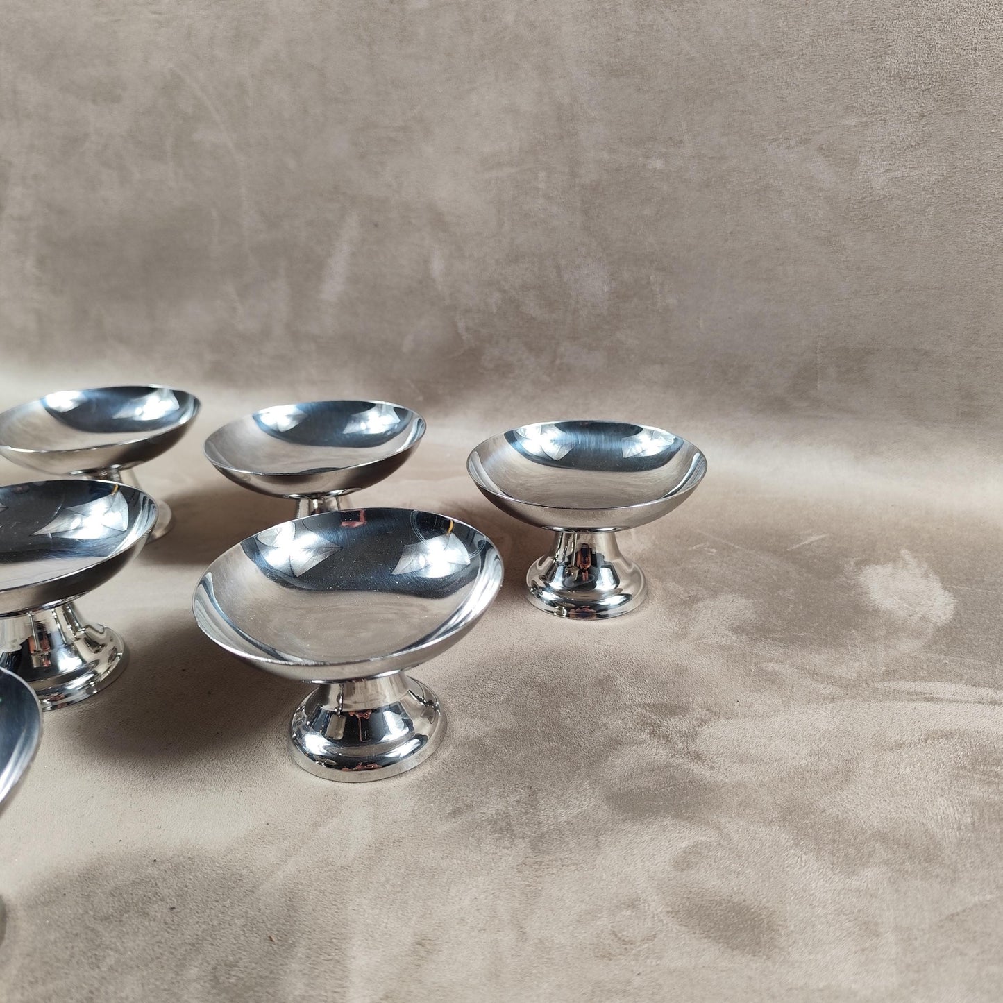 Lot de 6 coupes à glace en inox 18/10 vintage Made in France Vintage 1980