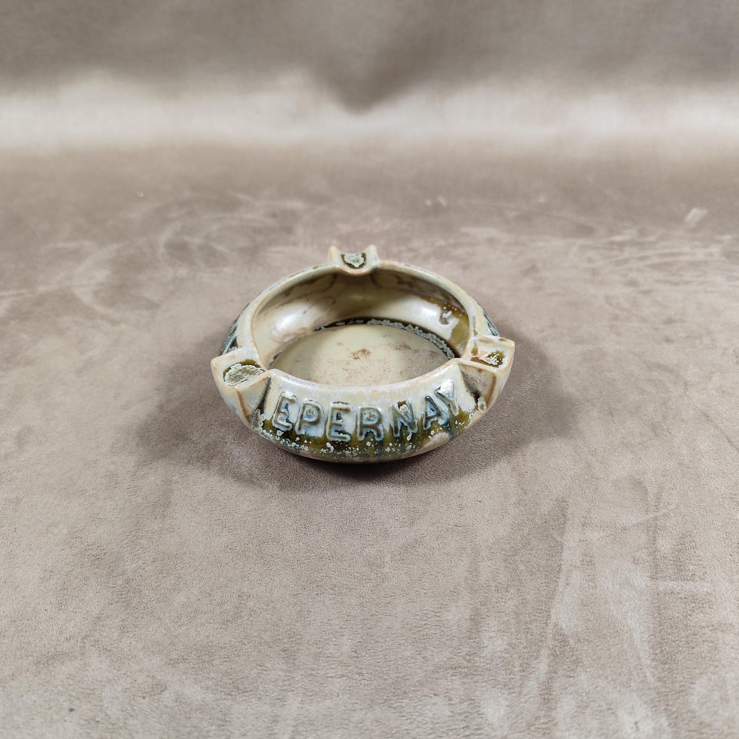Cendrier Publicitaire Champagne De Ligny Epernay en Faience Made in France Vintage 1900