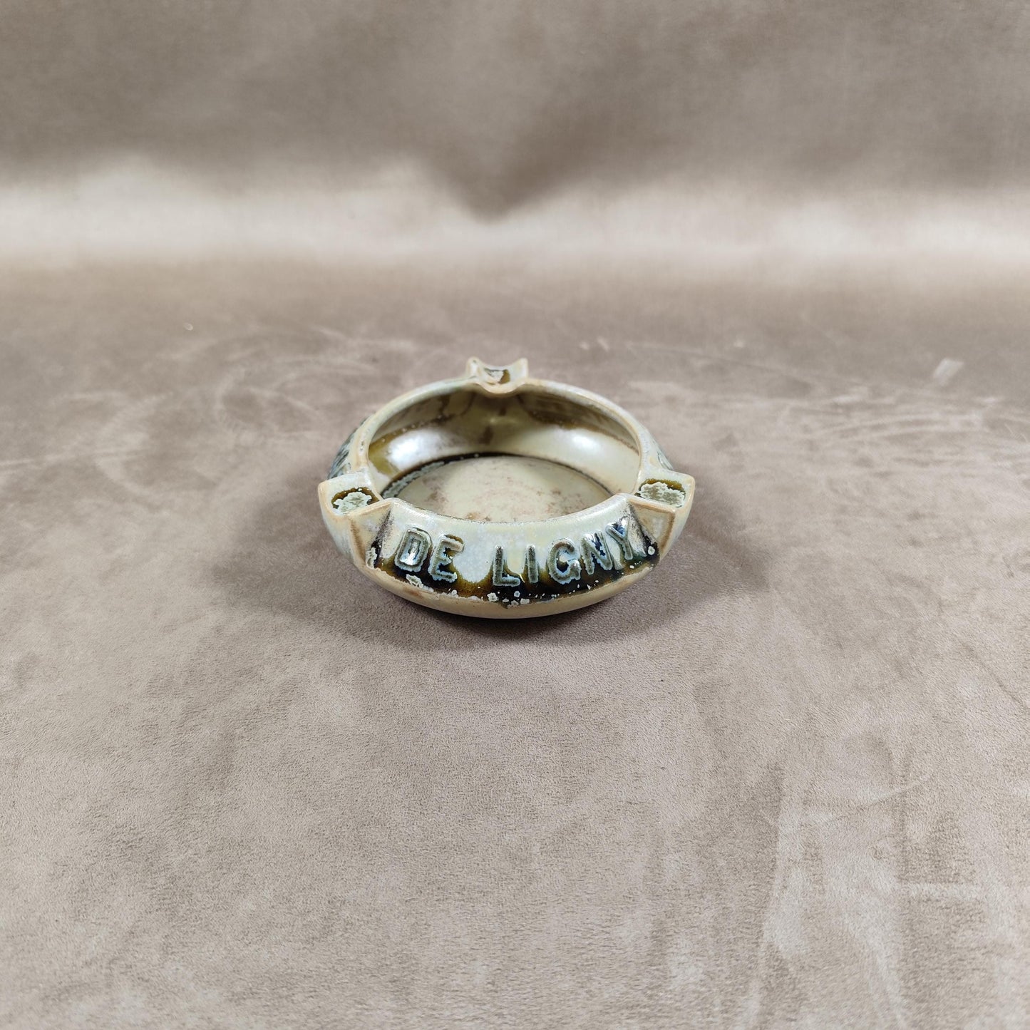 Cendrier Publicitaire Champagne De Ligny Epernay en Faience Made in France Vintage 1900