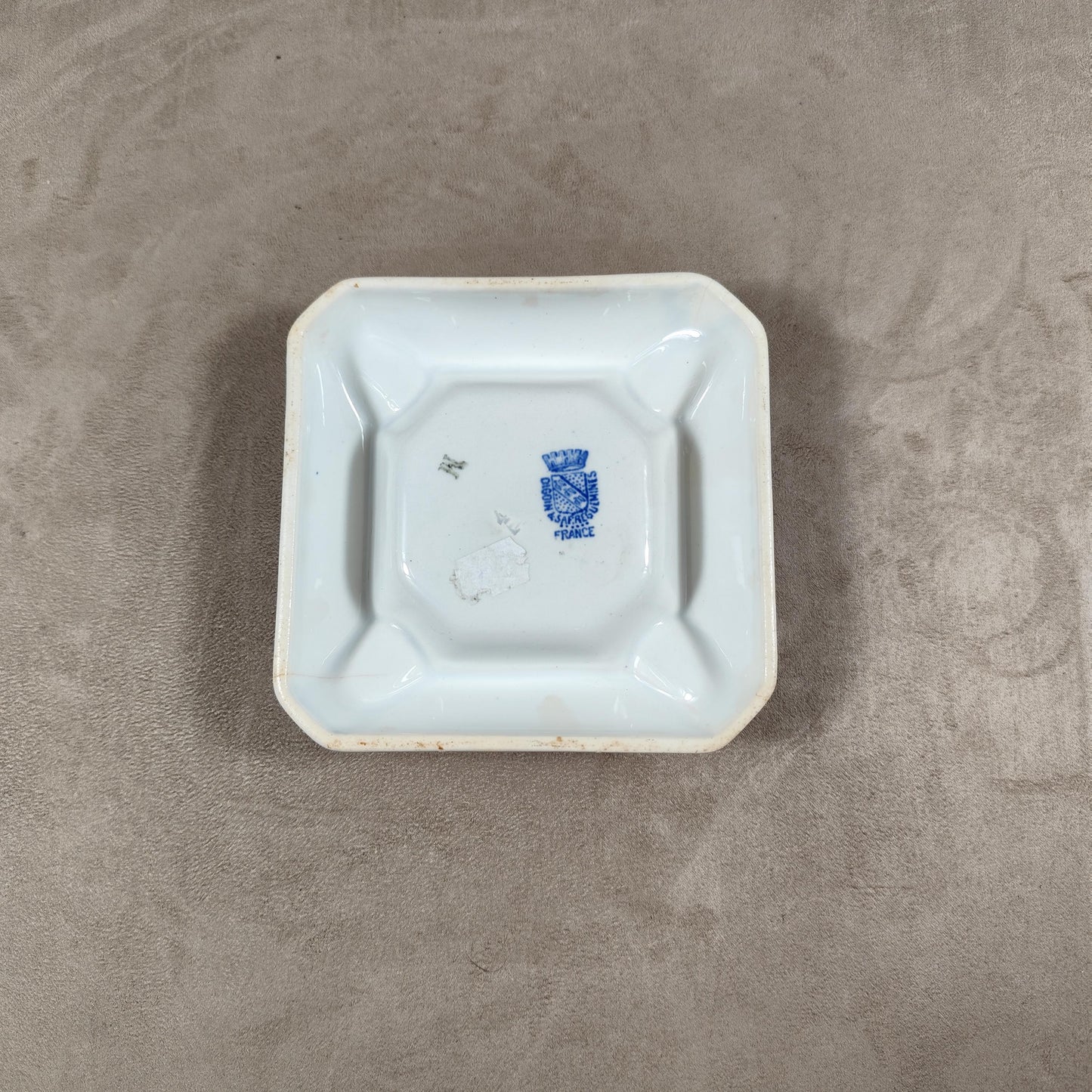 Cendrier publicitaire Cognac Bisquit en faience Digoin Sarreguemines Made in France Vintage 1970
