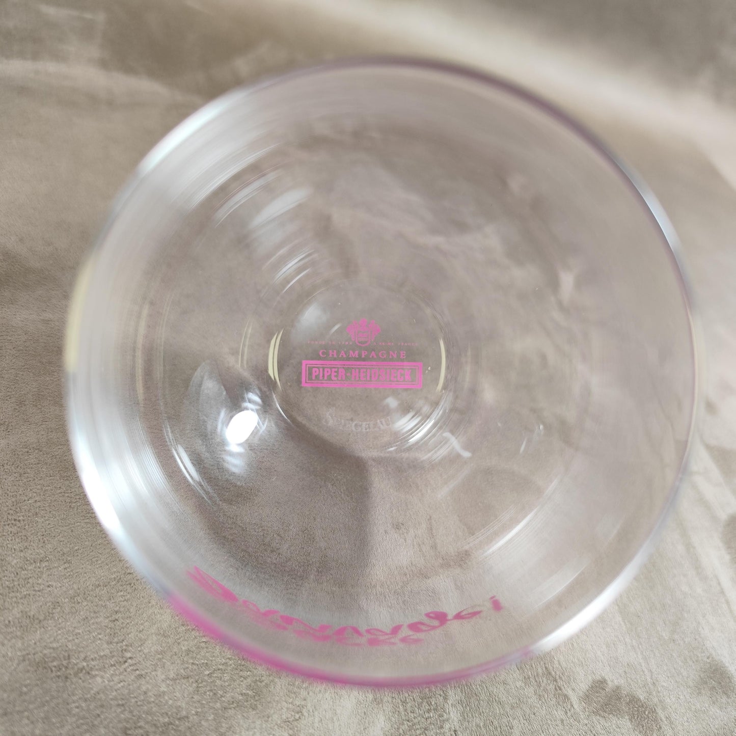 Lot de 2 Verres à Cocktail en Cristal Piper-Heidsieck pour le Rosé Sauvage  Reims Années 2000