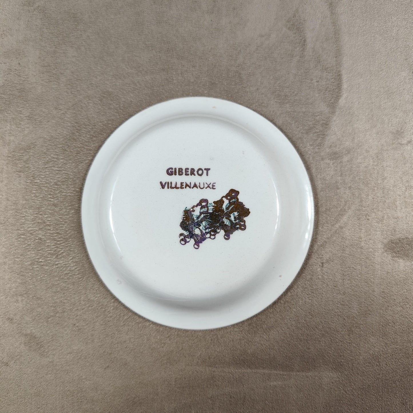 Cendrier Publicitaire Restaurant Jacques Les Mesneux en faience de Villenauxe Made in France Vintage 1970