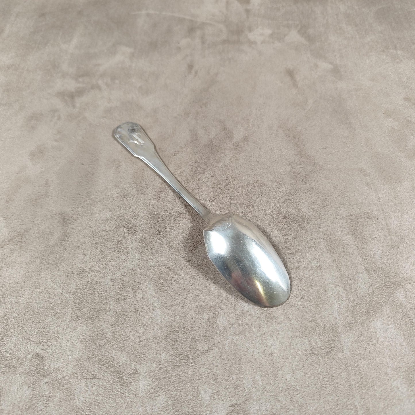 Cuillère en Argent Massif Sterling 925 avec Poinçon Minerve Monogramme AP Made in France Vintage 1900
