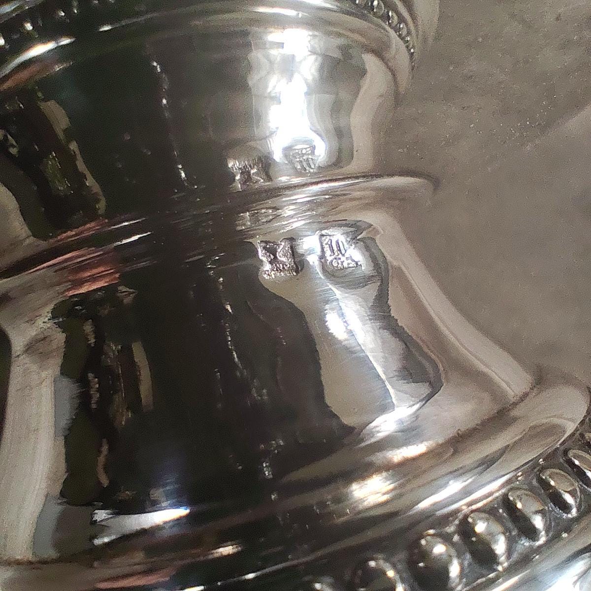 Coupes à glace XXL en Métal Argenté avec Poinçon d'Orfèvre Made in France Vintage 1970