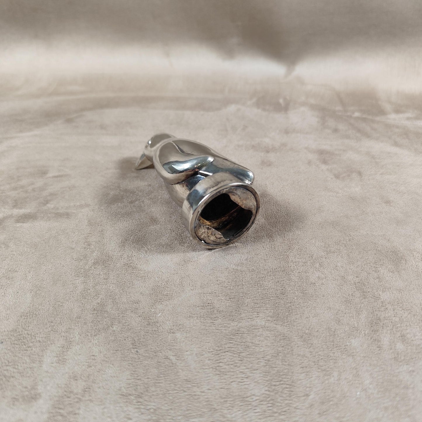 Décapsuleur Ouvre Bouteille en forme de Pingouin en Métal Argenté Made in France Vintage 1970