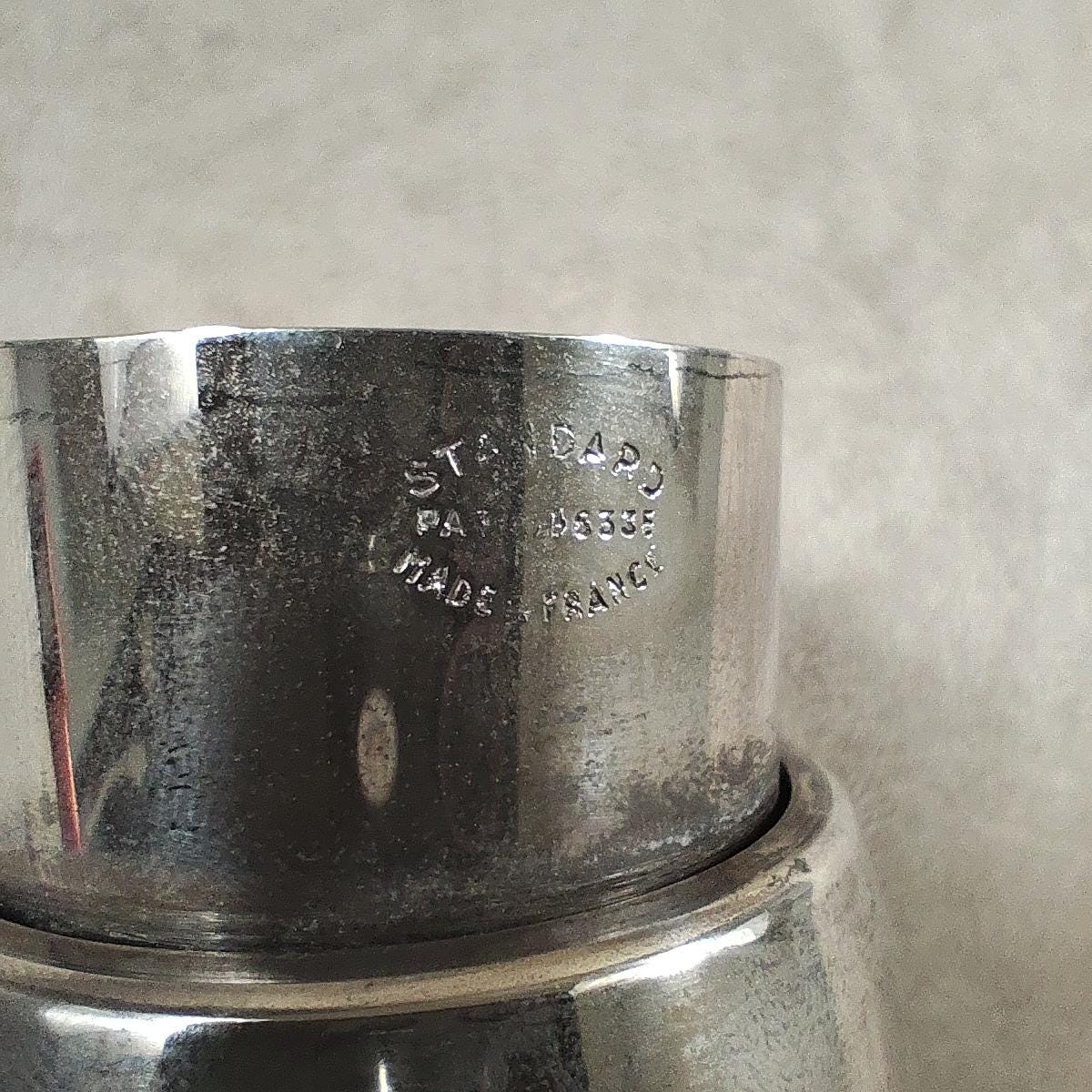 Bouchon stoppeur en métal argenté pour bouteille de champagne entamée Made in France Vintage 1970