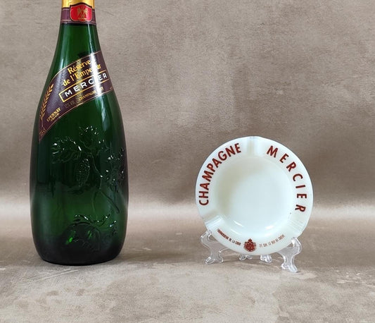 Cendrier en verre Champagne Mercier Made in France Vintage 1970