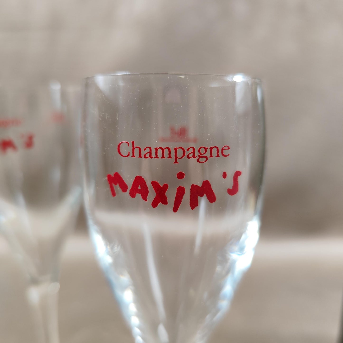 Lot de 6 flûtes à Champagne Maxim's de Paris Made in France Vintage 1990