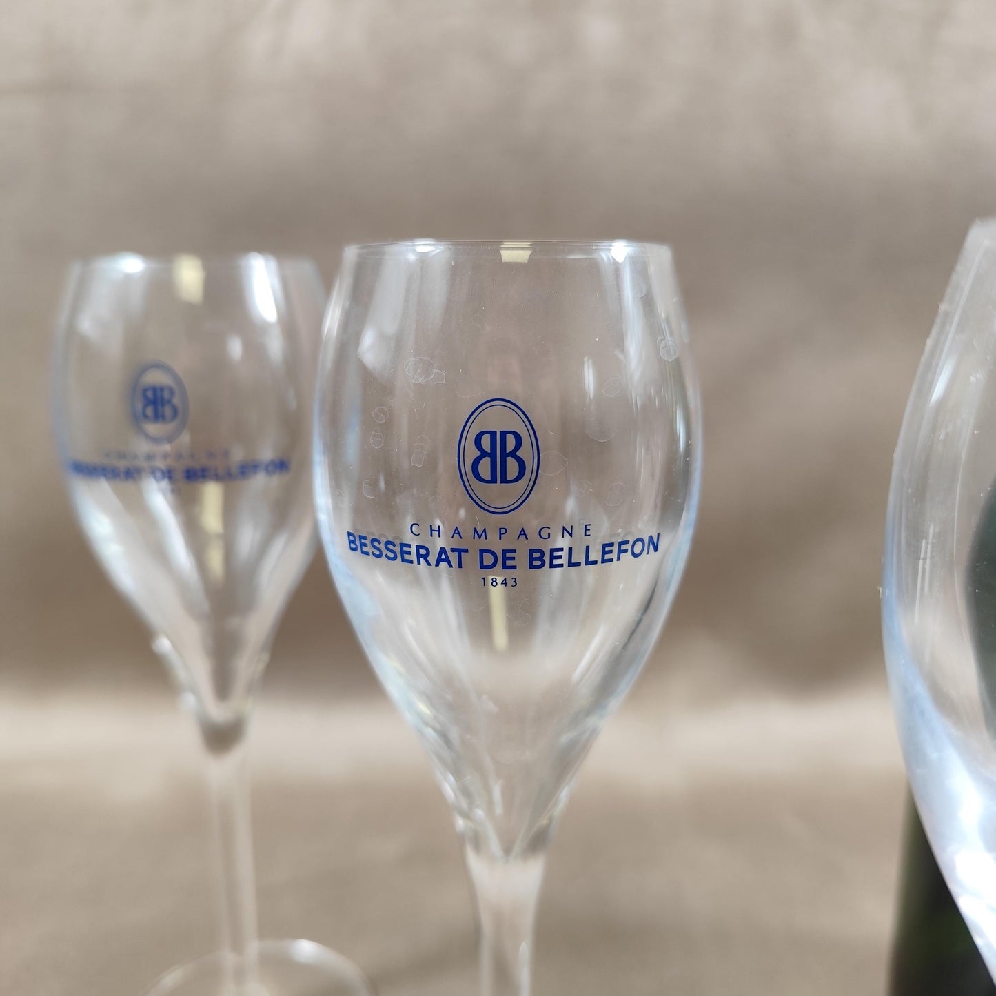 Lot de 6 flute à champagne Besserat de Bellefon Made in France Vintage 1980