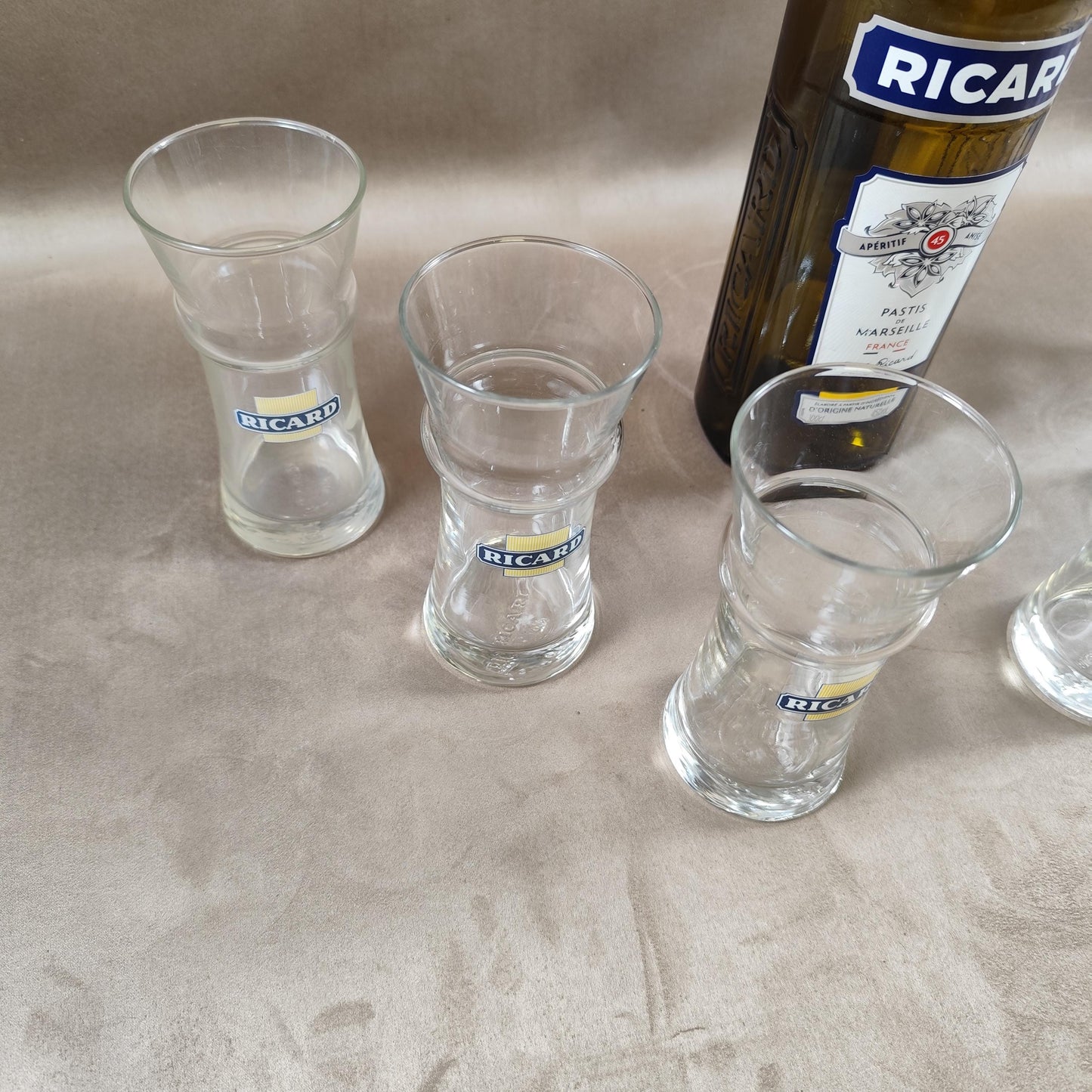 Lot de 6 verres Ricard "Le Verre Ricard" par Olivier Gagnère Made in France Vintage 1990