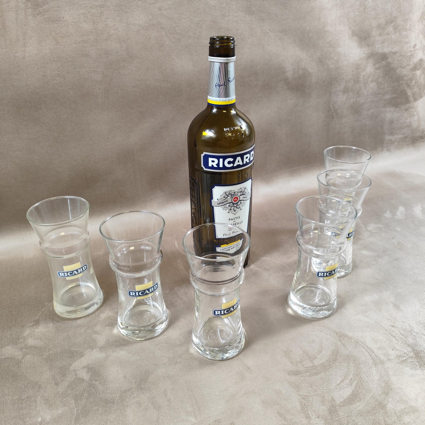 Lot de 6 verres Ricard "Le Verre Ricard" par Olivier Gagnère Made in France Vintage 1990