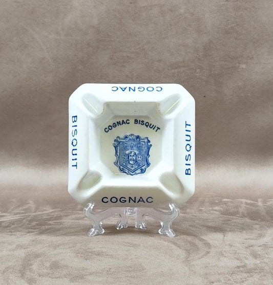 Cendrier publicitaire Cognac Bisquit en faience Digoin Sarreguemines Made in France Vintage 1970