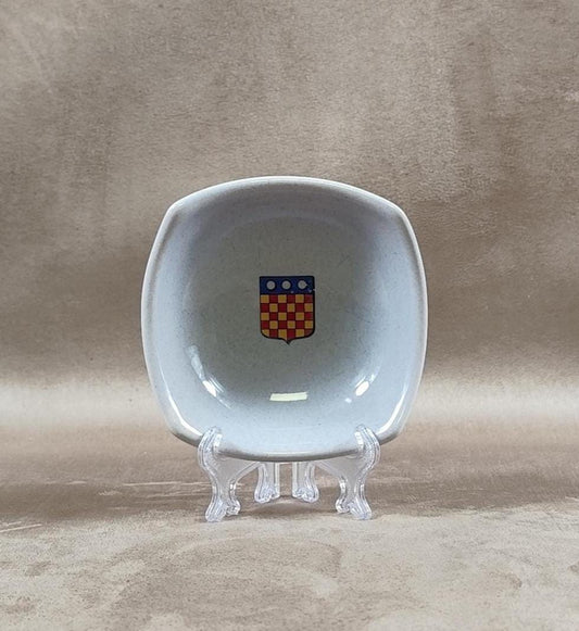 Cendrier Publicitaire Champagne Philipponnat en faience grise par Villenauxe Made in France Vintage 1970