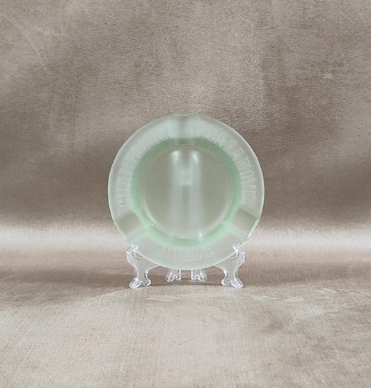 Cendrier Publicitaire Champagne Charles de Cazanove en Verre Made in France Vintage 1970
