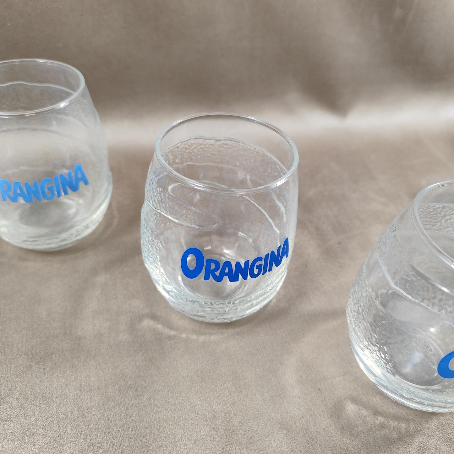 Lot de 6 verres à Orangina en verre Made in France Vintage 1980